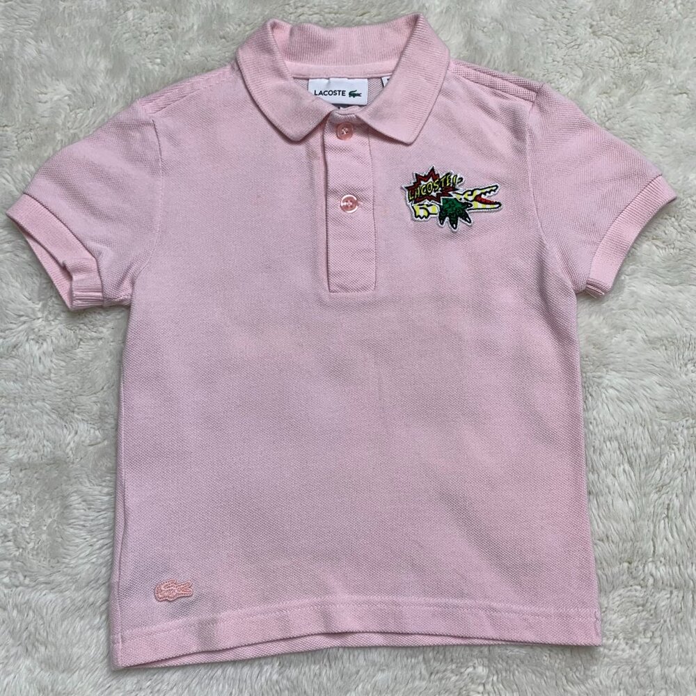 Lacoste Toddler Girl Pink Polo Shirt Size 2 Years